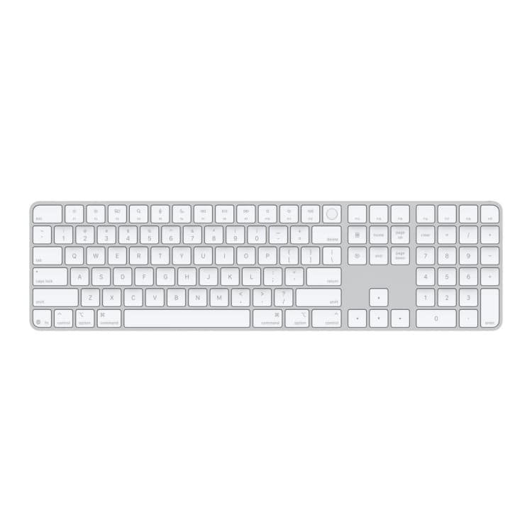 Magic Keyboard with Touch ID and Numeric Keypad (USB–C) - US English - White Keys