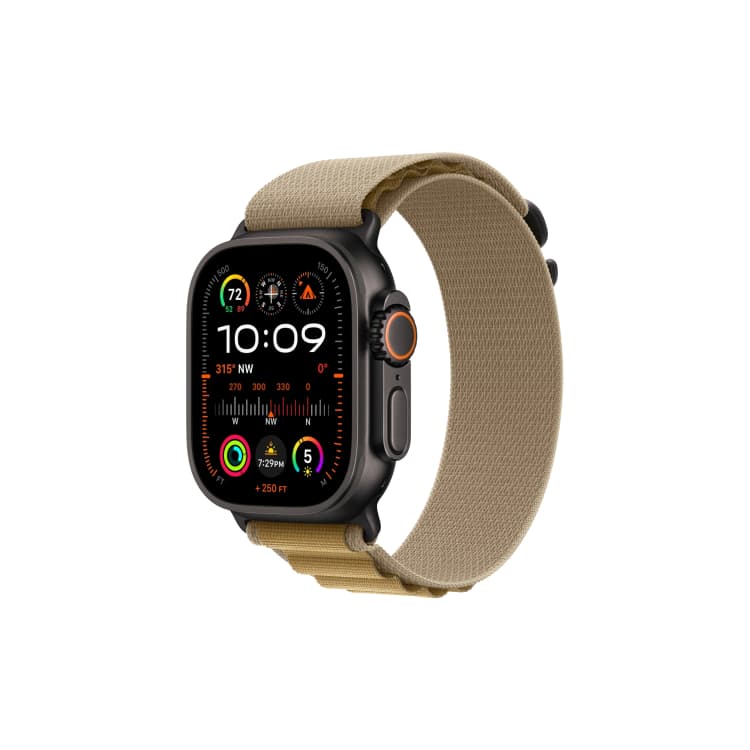 Apple Watch Ultra 2 - Black - Tan Alpine Loop