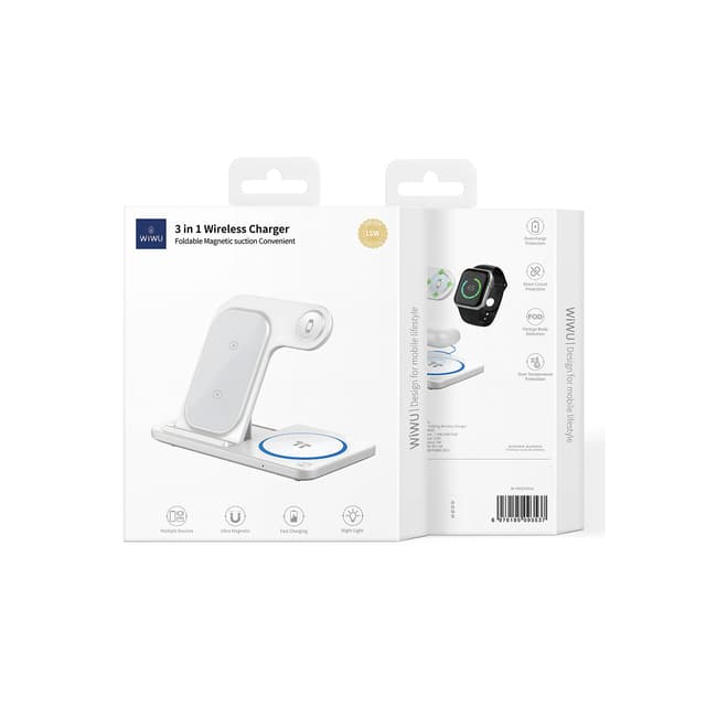 WiWU Foldable 3 in 1 Wireless Charger