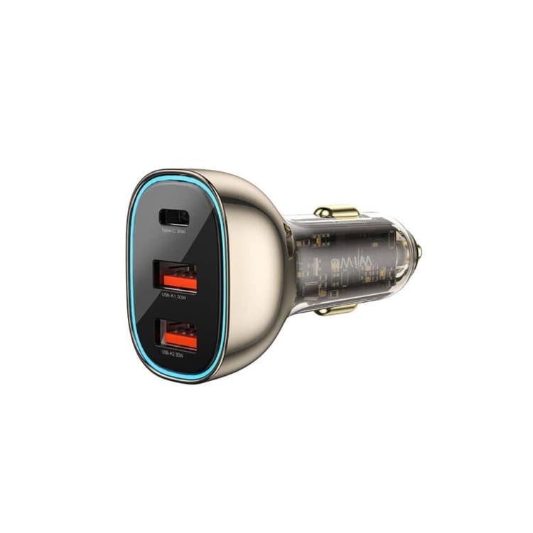 Wiwu Wi-QC013 90w Geek Car Charger Clear - Black