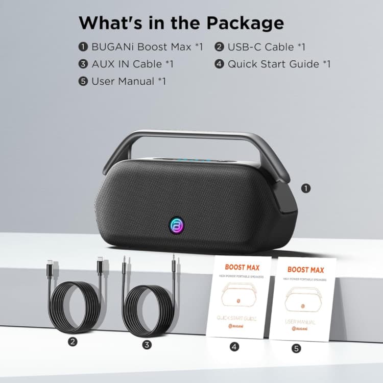 BUGANI Boost Max Portable Bluetooth Speaker