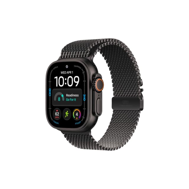 Apple Watch Ultra 4 - Black - Titanium Milanese Loop
