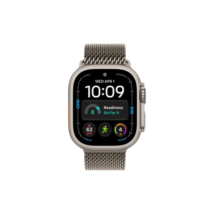 Apple Watch Ultra 4 - Natural - Titanium Milanese Loop