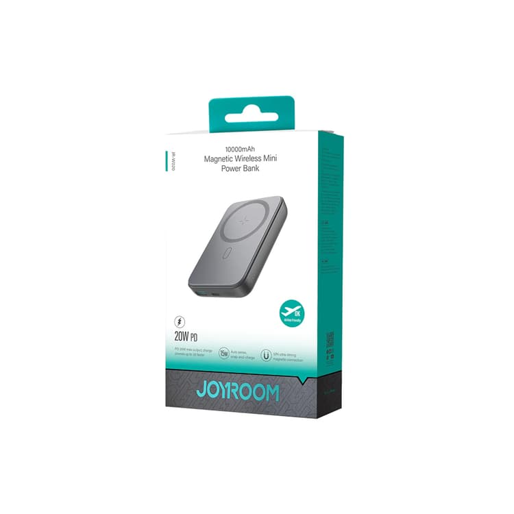 JOYROOM-W020 20W Mini magnetic wireless power bank 10000mah - Black
