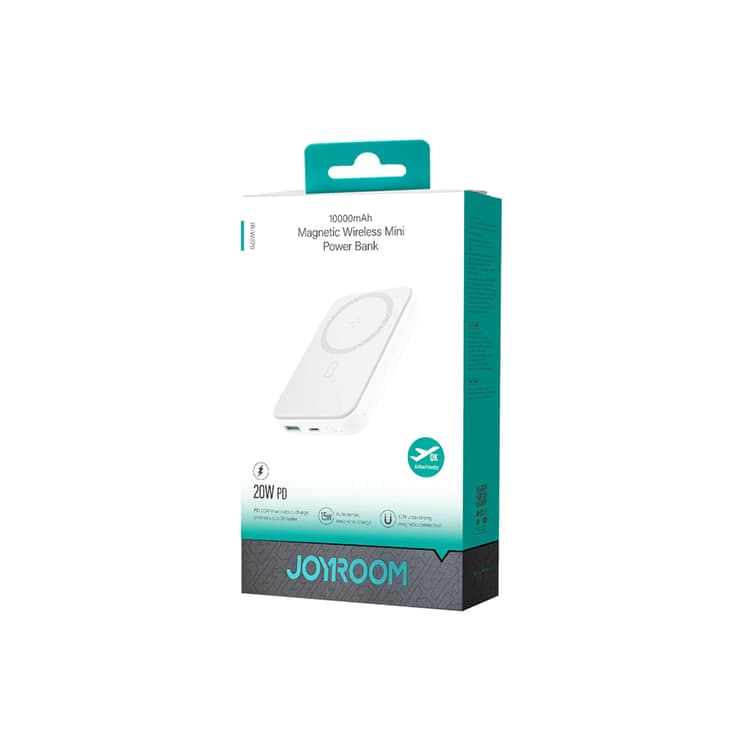 JOYROOM-W020 20W Mini magnetic wireless power bank 10000mah - White