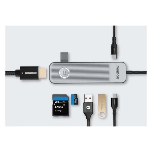 MOMAX 1-Link USB-C Hub 7-in-1 USB-C Multiport Adapter
