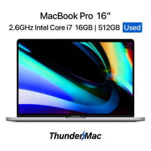MacBook Pro (2019) 16″ 2.6GHz Core i7 16GB 512GB